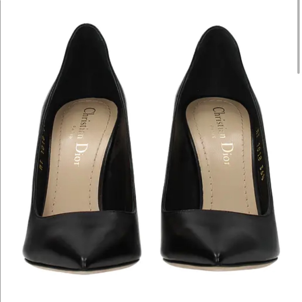 Christian Dior DMoi Black Leather Pumps Gem